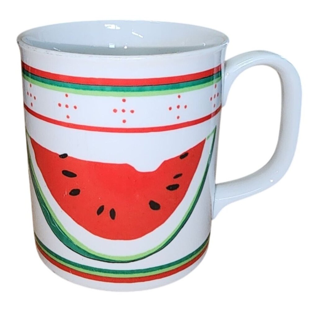 Vintage Curzon Watermelon Slice Coffee Cup Mug Double Sided Summer Vibes Tea